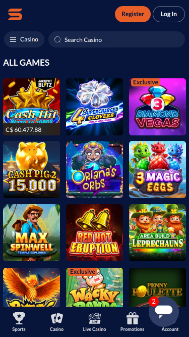 Jeux mobiles de casino SIA