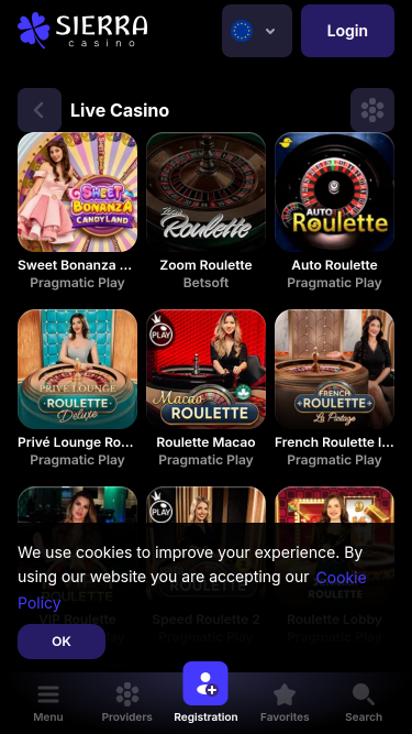Sierra Casino Mobile Live Dealer