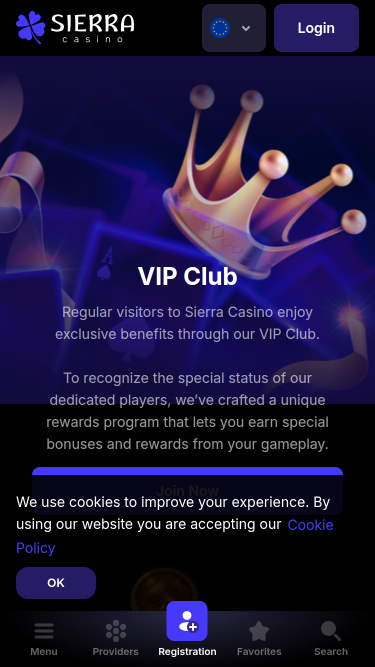 Sierra Casino Mobile VIP