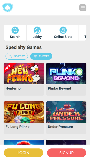 Giochi speciali per dispositivi mobili di Silver Oak Casino