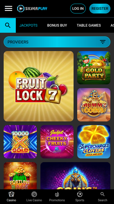 Bote de SilverPlay Casino en móvil