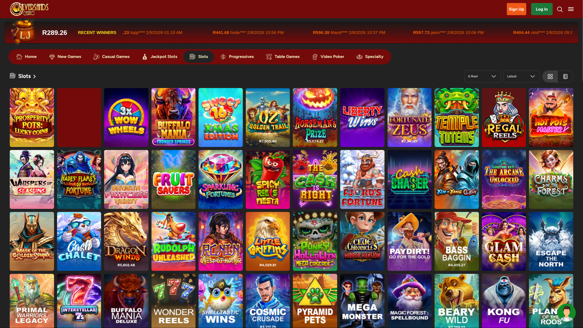 Jeux de bureau du casino Silversands