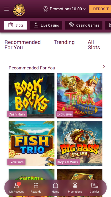 Jeux mobiles de casino Simba Games