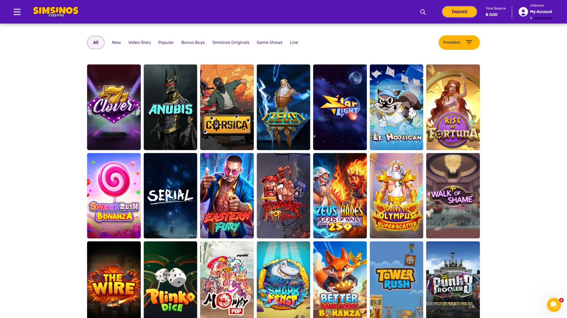 Jeux de casino Simsinos pour ordinateur