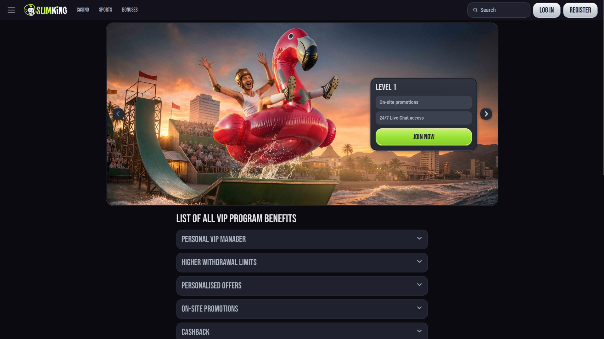 SlimKing Casino VIP-Programm
