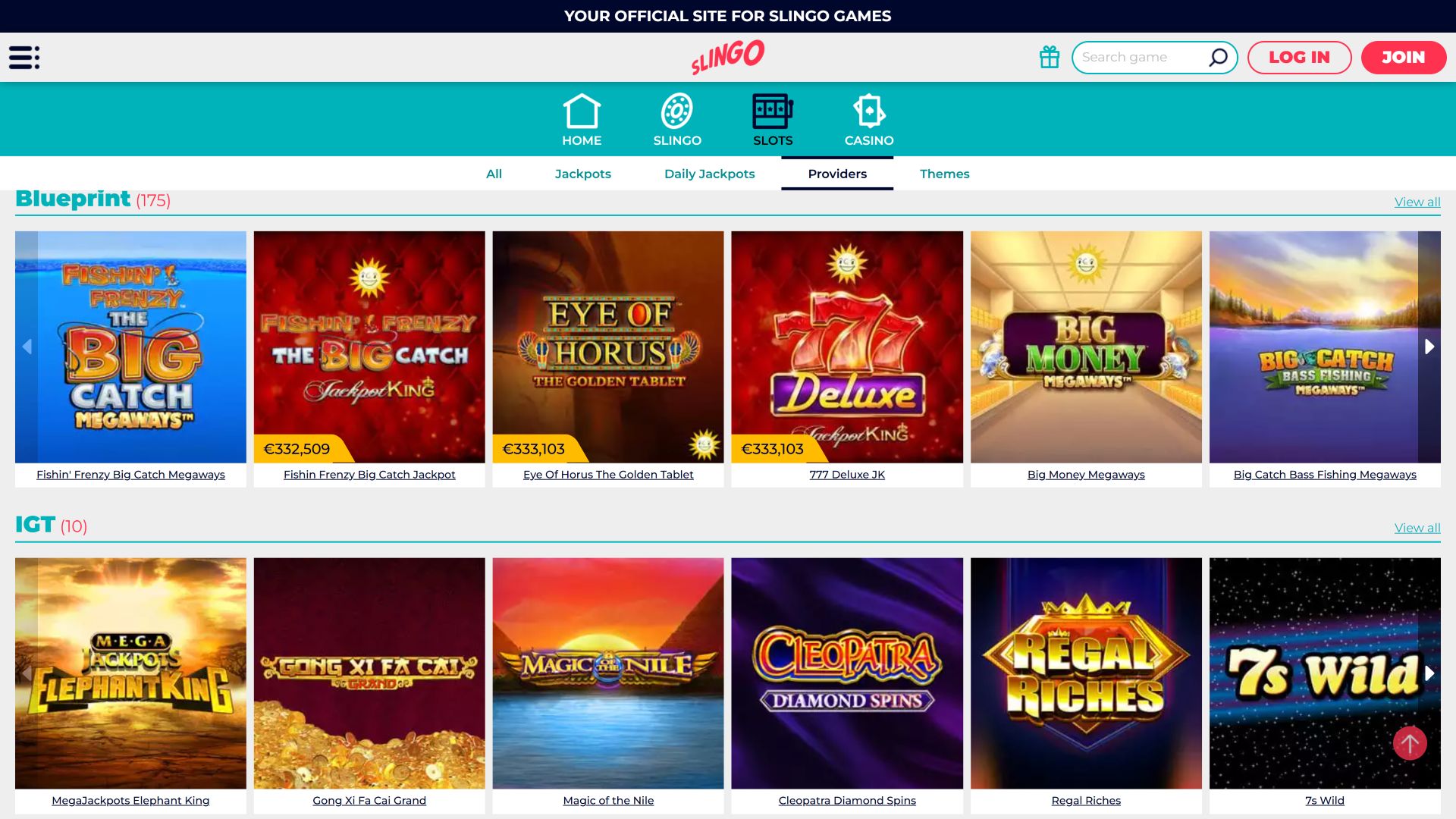 Desarrolladores del juego de escritorio Slingo Casino
