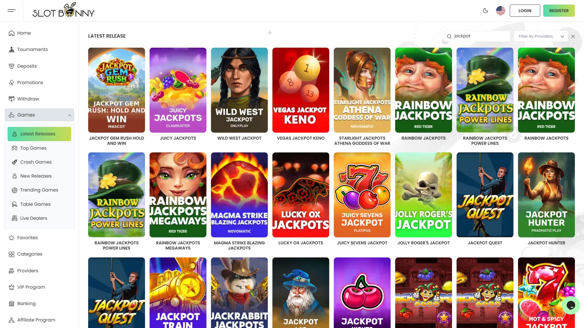 Jackpot de escritorio del casino Slot Bunny