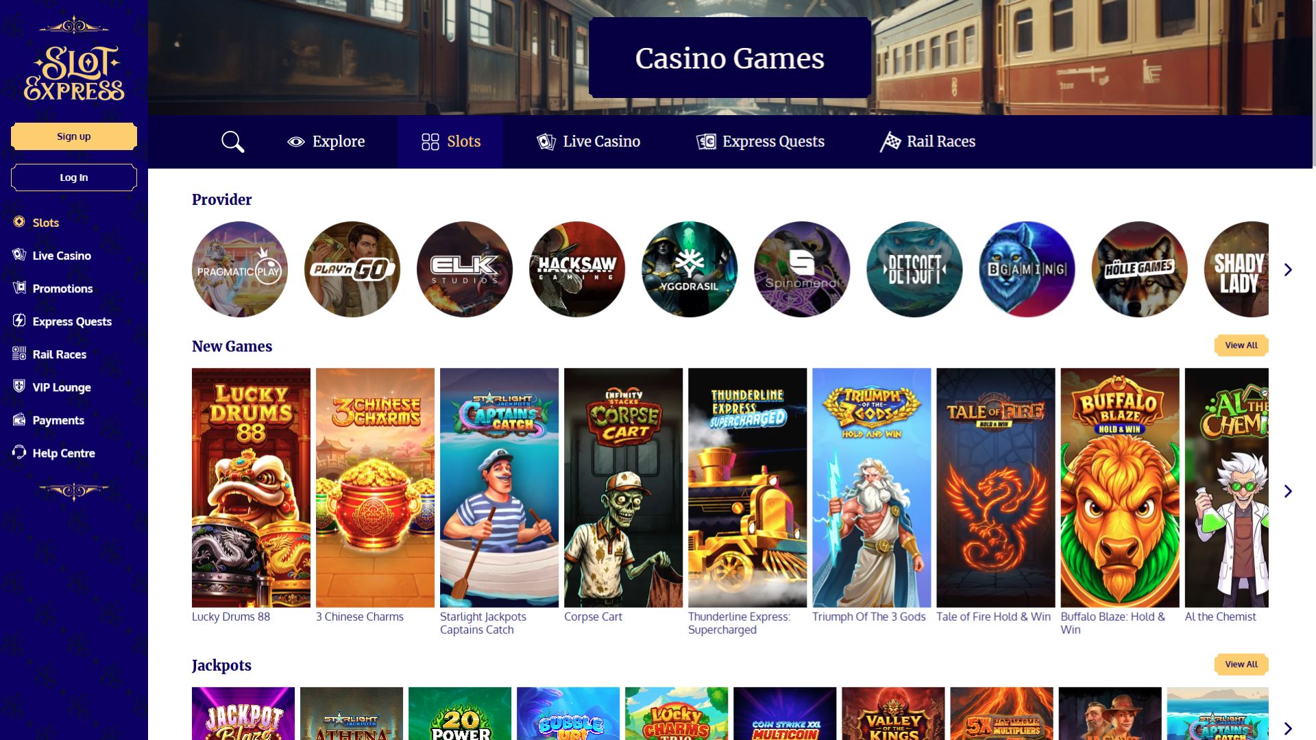 Desarrolladores de juegos de escritorio para casinos Slot Express