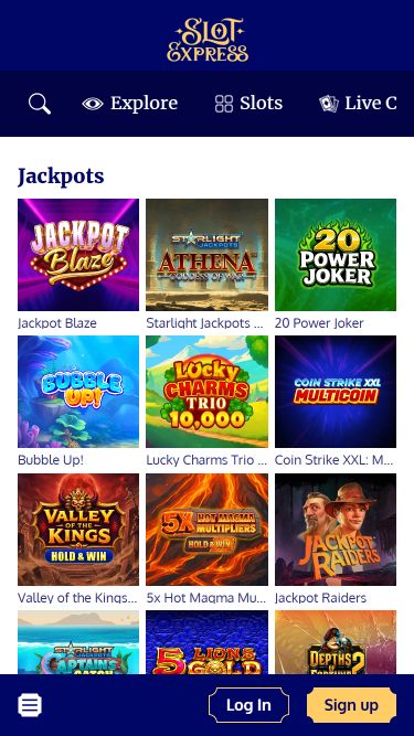 Jackpot móvil del casino Slot Express
