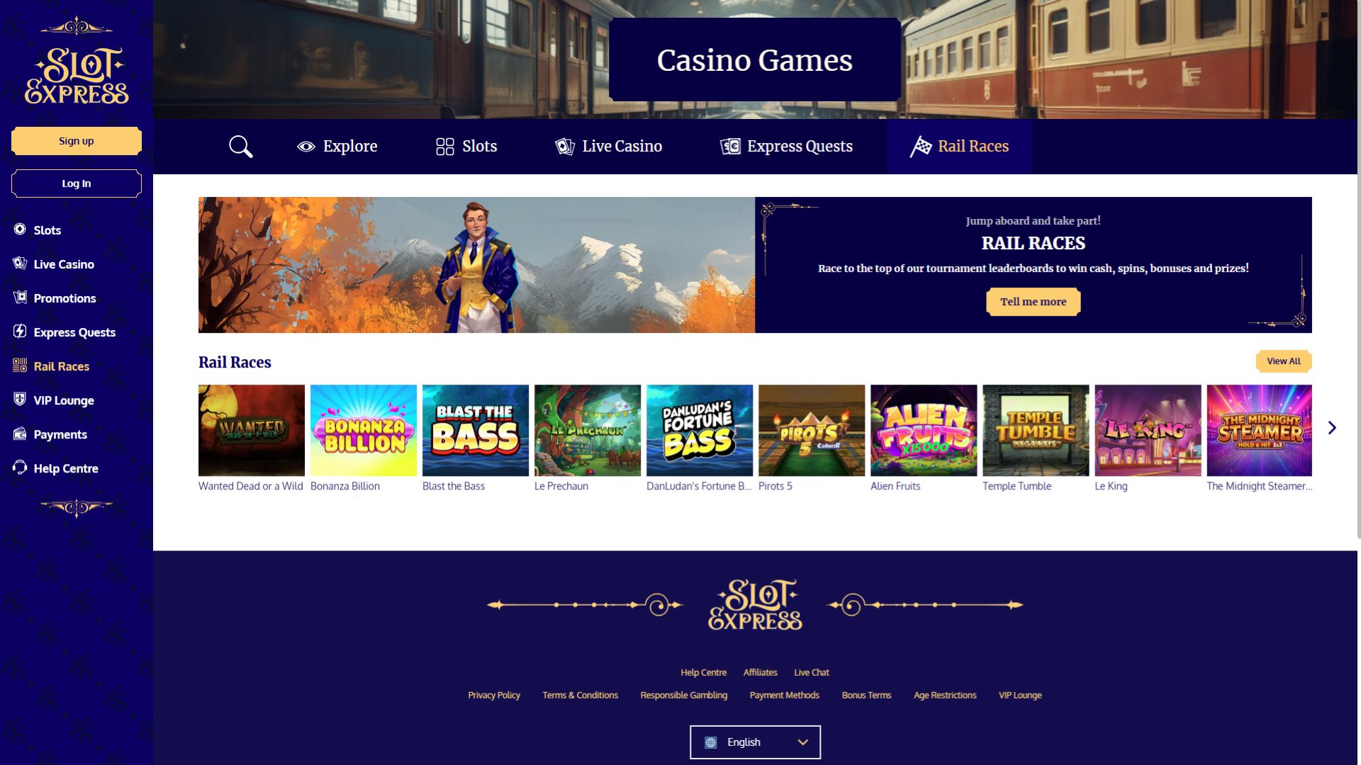 Carreras de caballos de escritorio de Slot Express Casino