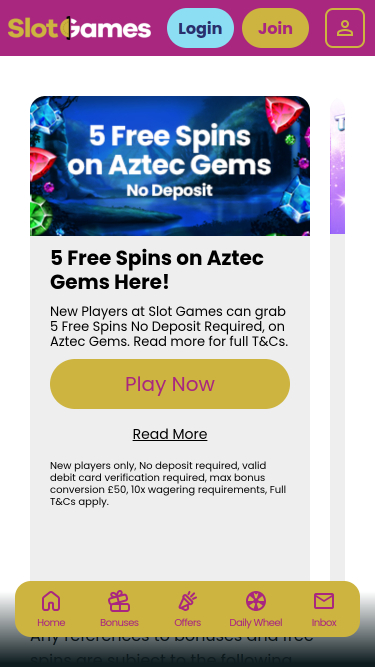 Promozioni per giochi di slot e casinò mobile