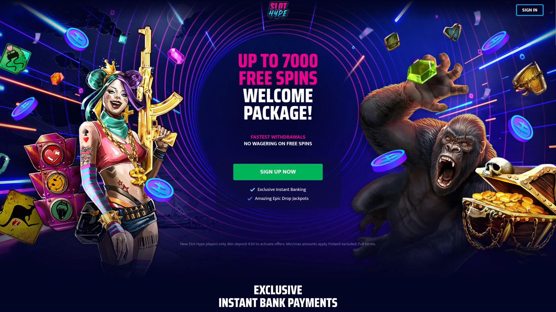 Slot Hype Casino Desktop-Startseite