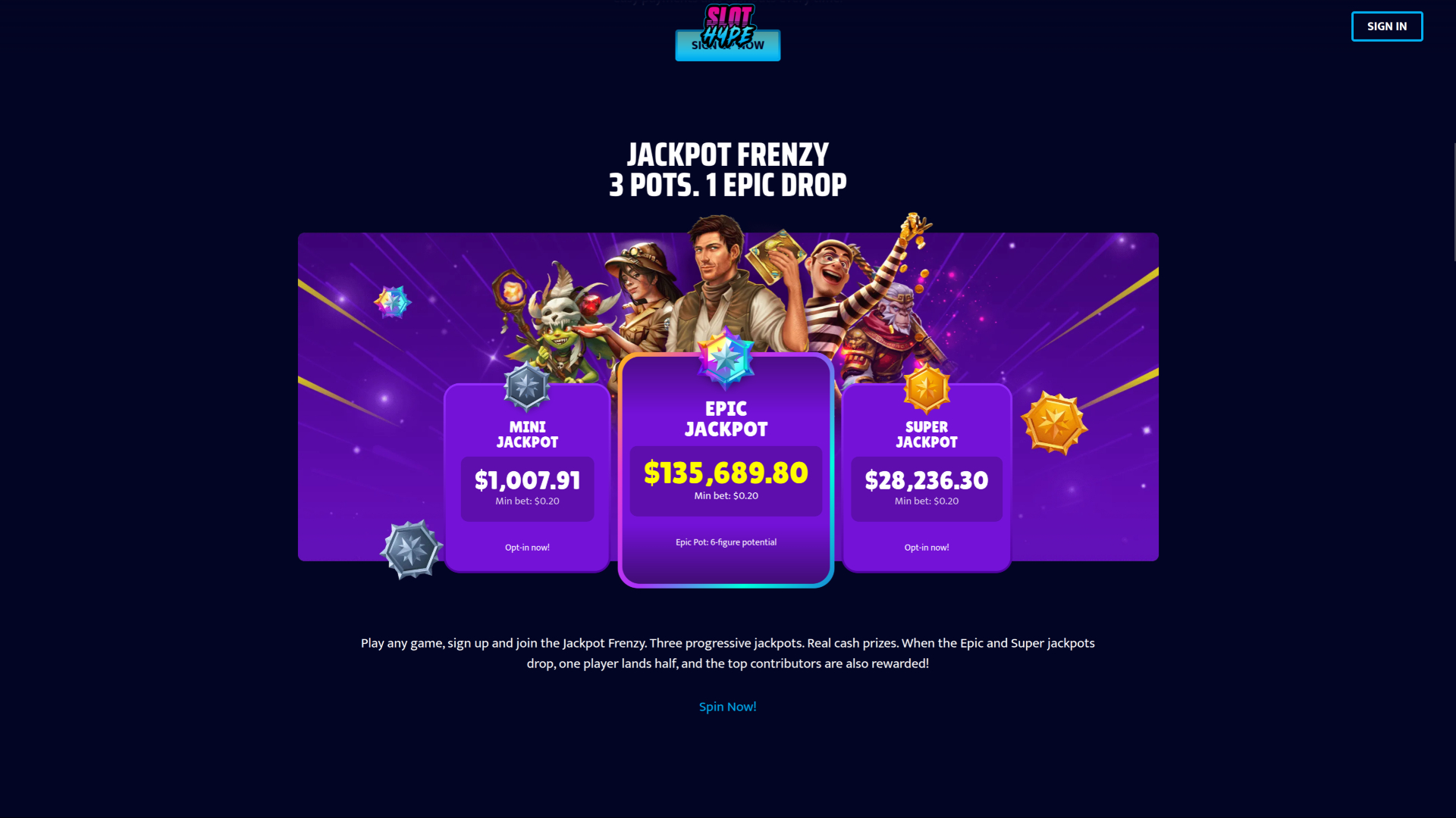 Slot Hype Casino Desktop-Jackpot