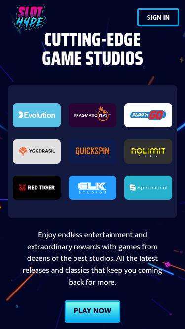 Slot Hype Casino Mobile-Spielentwickler