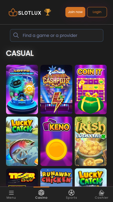 Slot Lux Casino Mobile Games