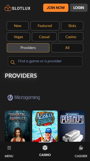 Desenvolvedores de jogos para dispositivos móveis Slot Lux Casino
