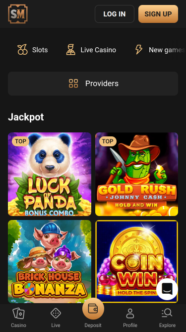 Jackpot mobile de SlotMafia Casino