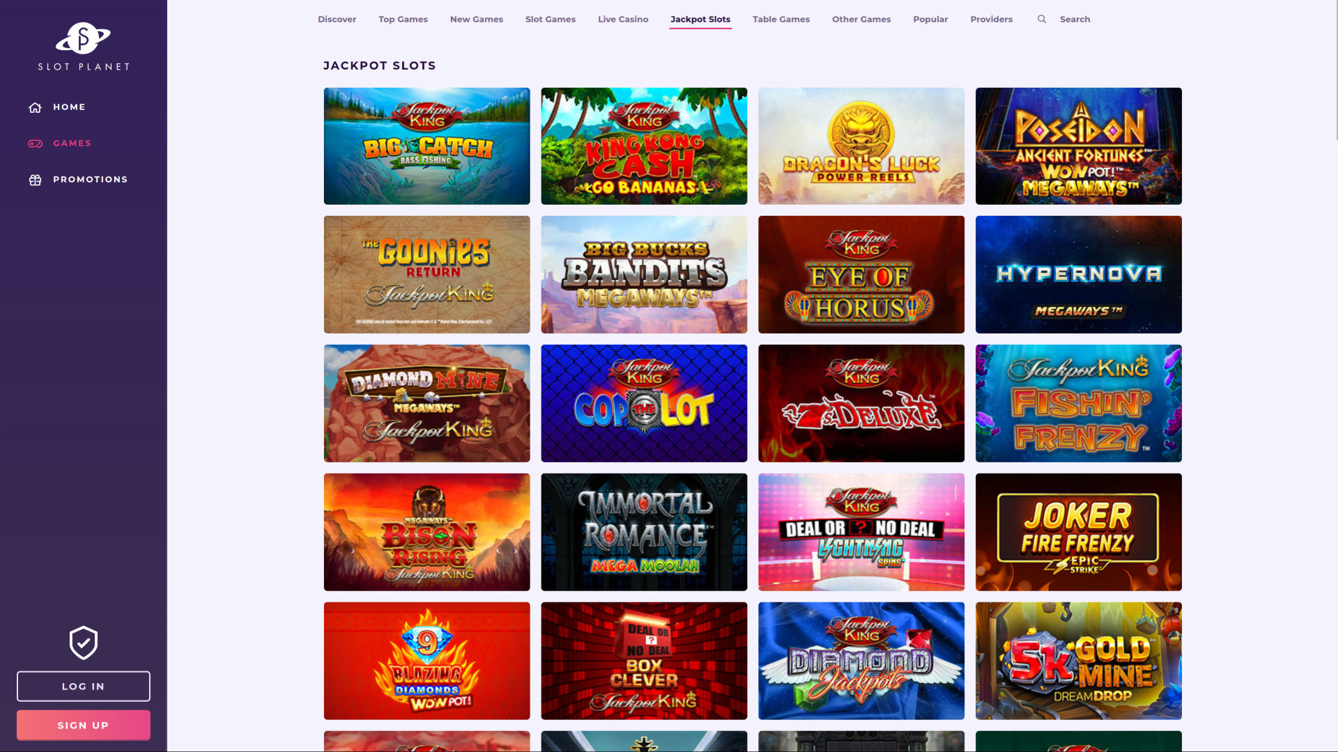 Slot Planet Casino Desktop Jackpot