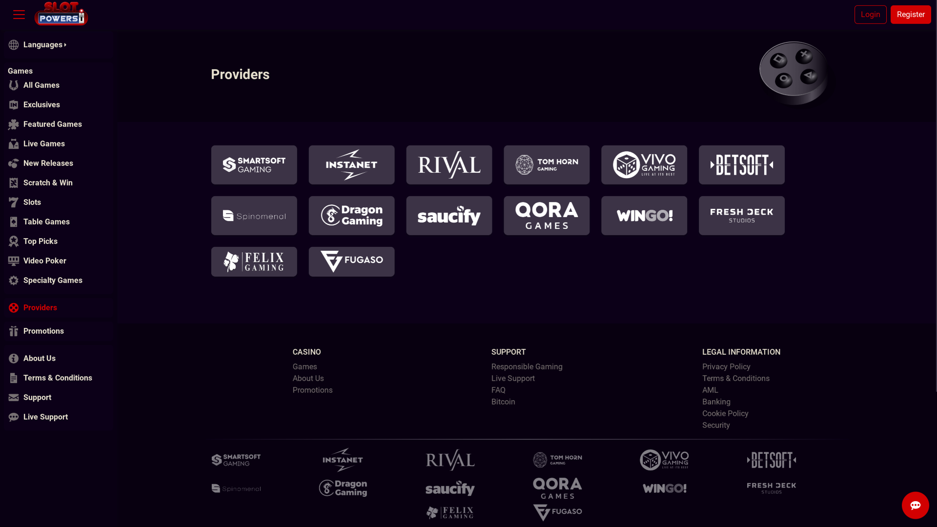 Sviluppatori di giochi desktop di Slot Powers Casino