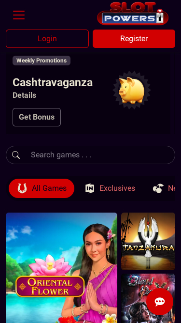 Homepage mobile di Slot Powers Casino