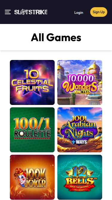 SlotStrike Casino mobile Spiele
