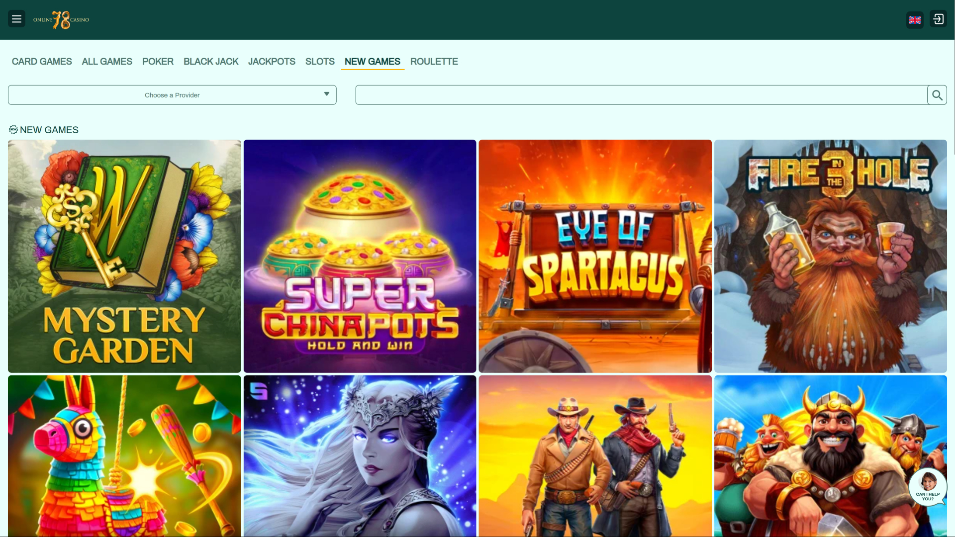 Nuevos juegos de escritorio de Slot78 Casino