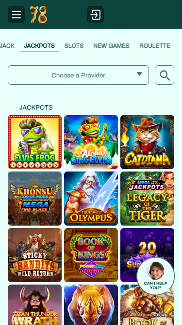 Bote móvil de Slot78 Casino