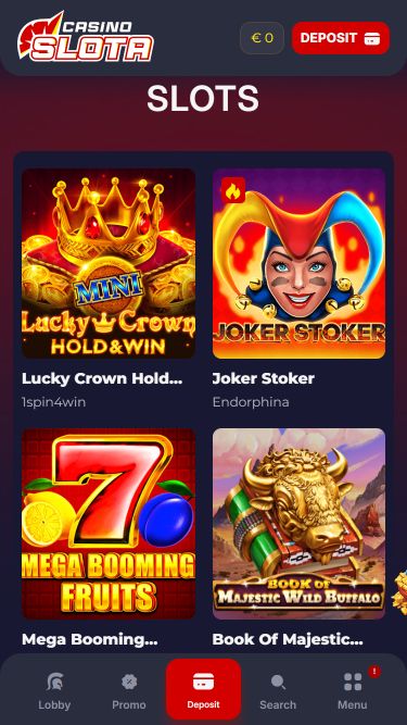 Slota Casino Mobile Games