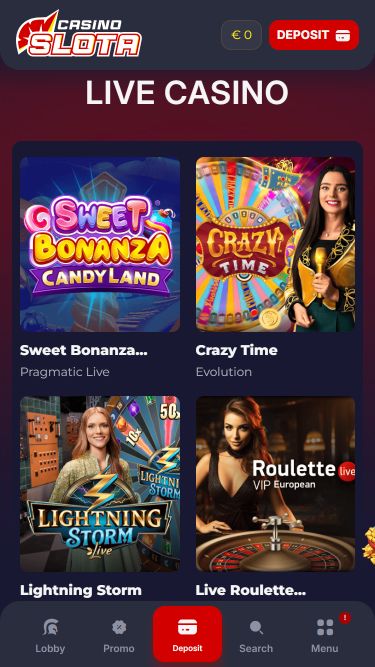 Slota Casino Mobile Live Dealer