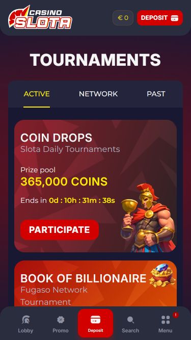 Slota Casino Mobile Tournaments