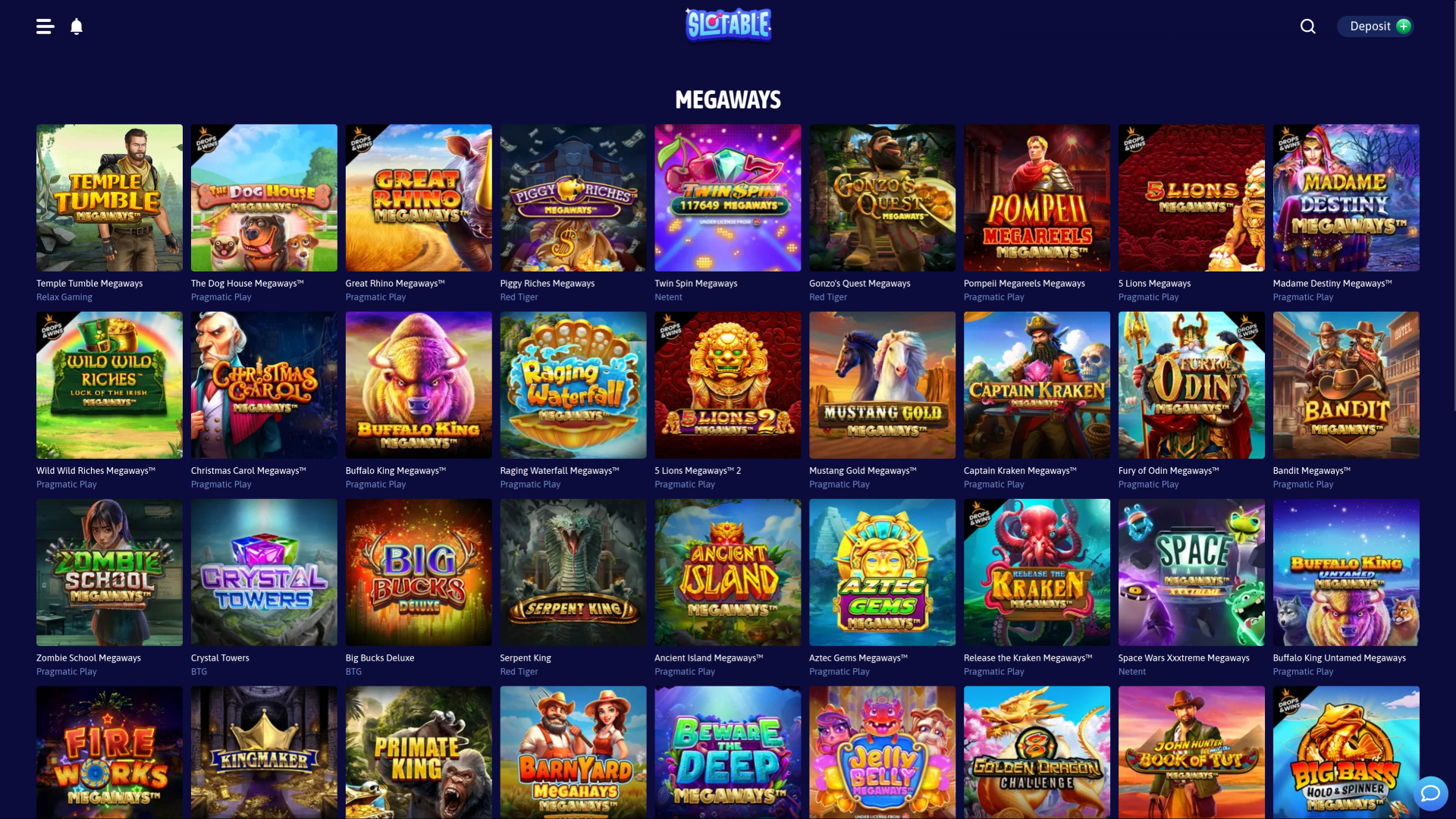 Jeux de casino sur ordinateur à machines à sous Megaways