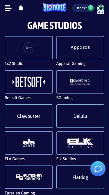 Desenvolvedores de jogos para dispositivos móveis Slotable Casino