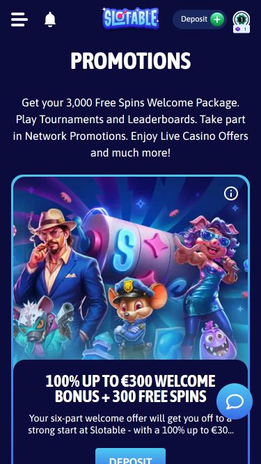 Promoções do Slotable Casino Mobile