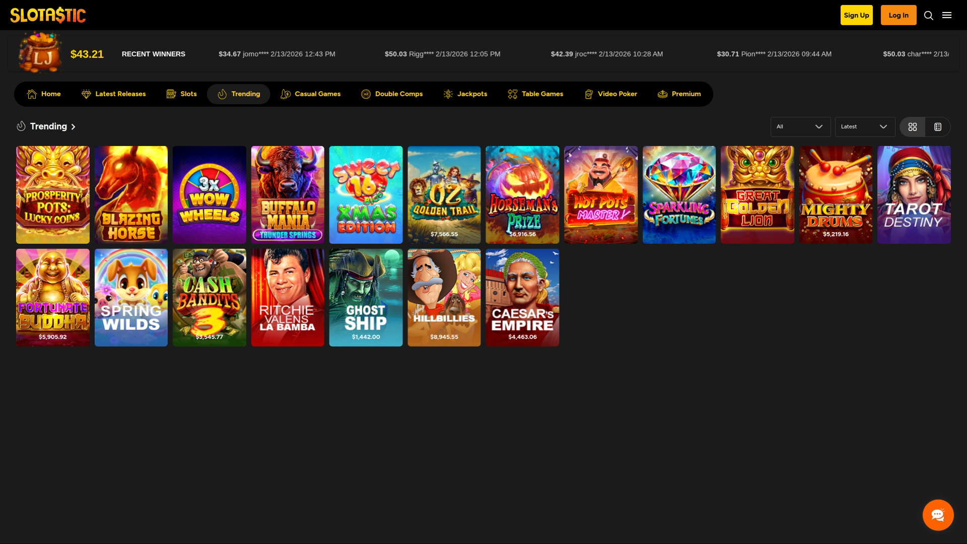 Jeux populaires de Slotastic Casino sur ordinateur