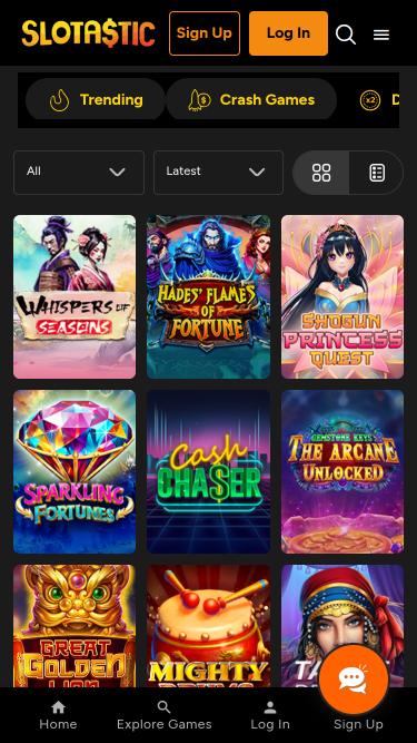 Tendances mobiles de Slotastic Casino