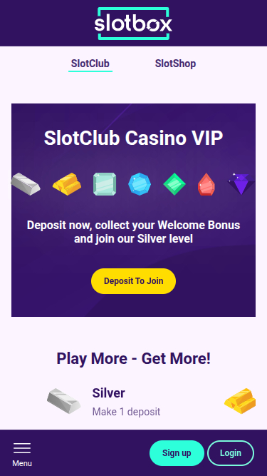 Programma VIP mobile di Slotbox Casino