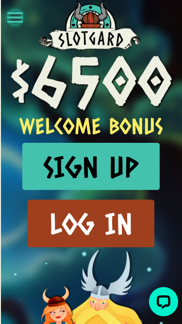 Page d'accueil mobile de Slotgard Casino