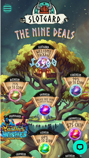 Promotions mobiles de Slotgard Casino