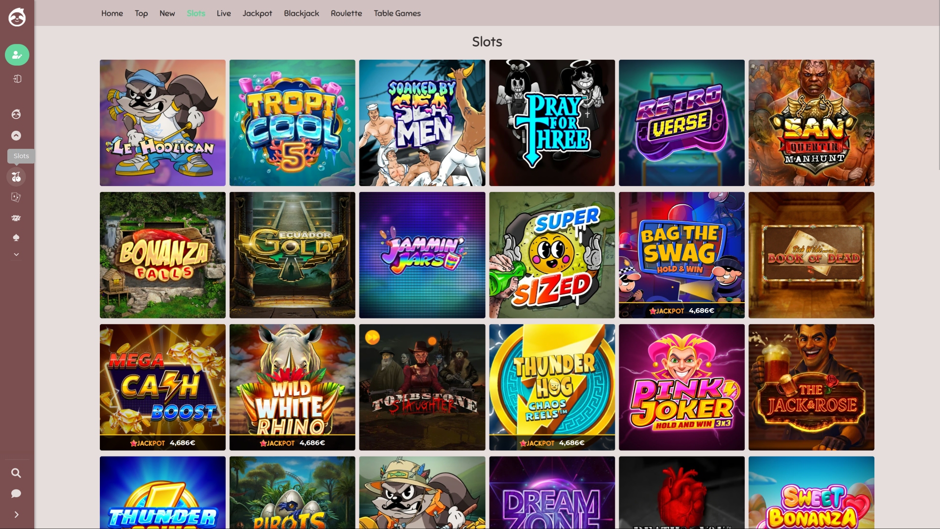 Jeux de casino Slothino pour ordinateur