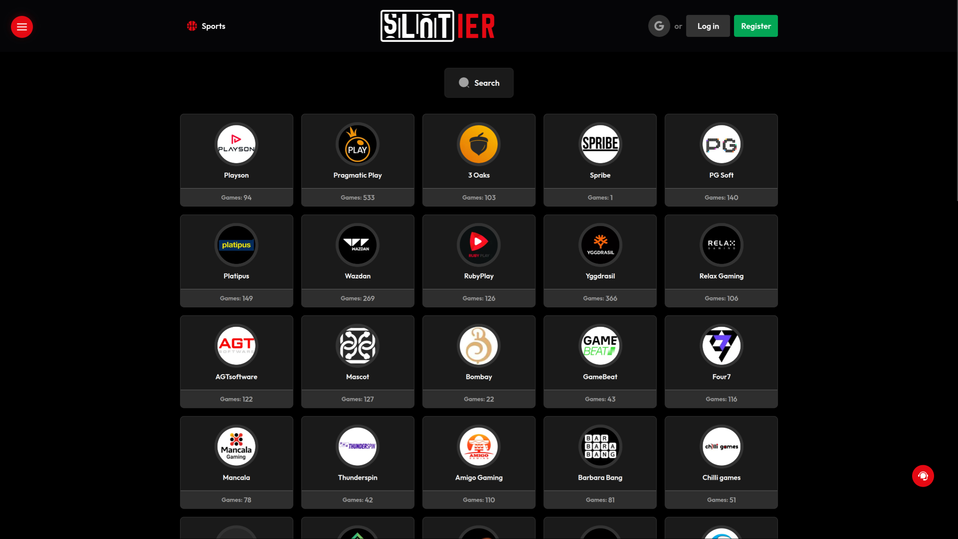 Desarrolladores de juegos de escritorio de Slotier Casino