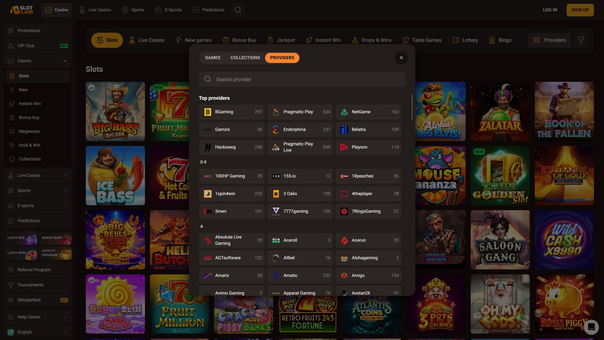 SlotLairカジノデスクトップゲーム開発者