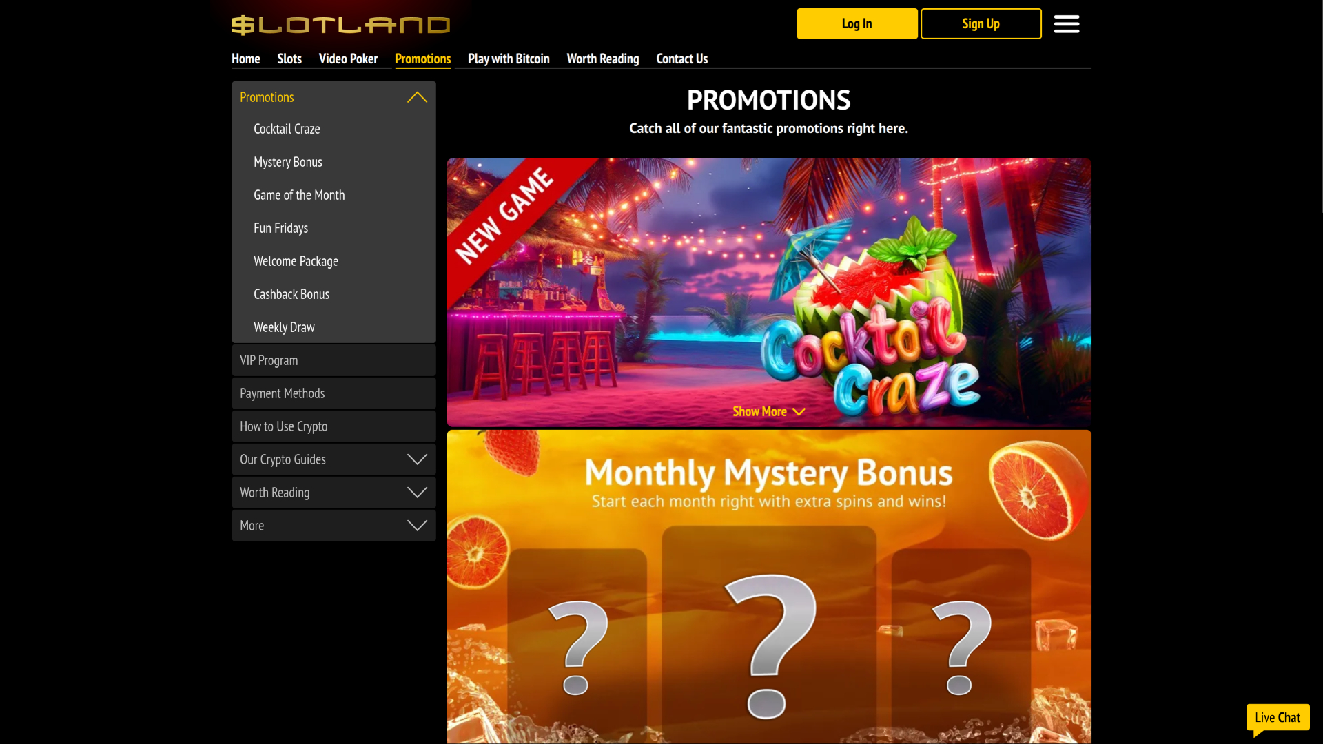 Promotions de bureau de Slotland Casino