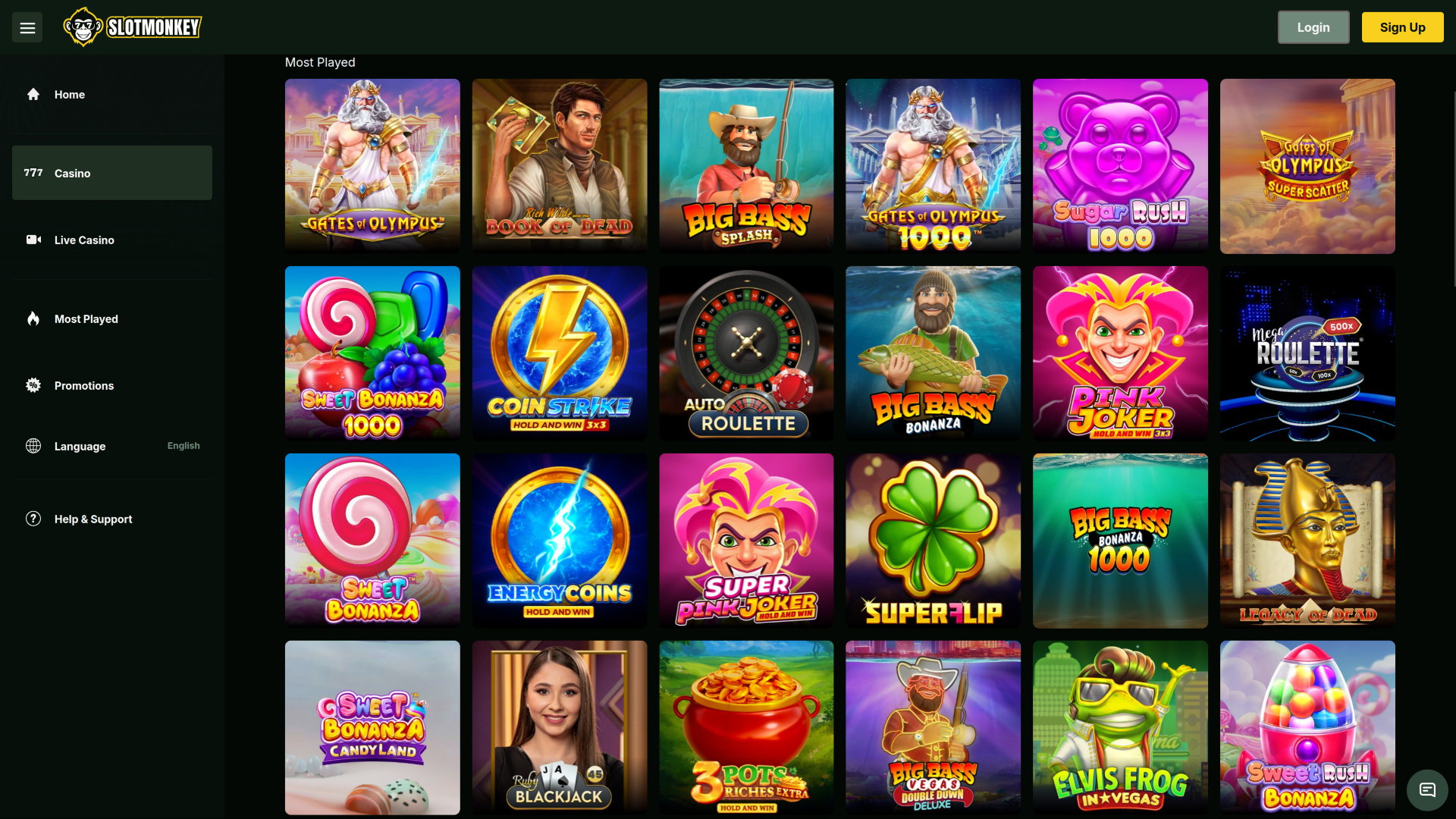 SlotMonkey Casino Games
