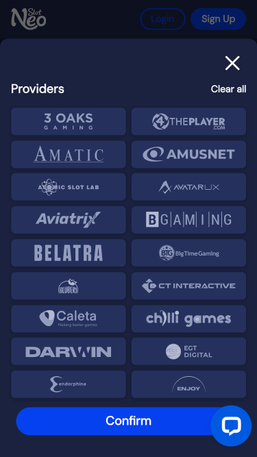 SlotNeo Casino Game Developers