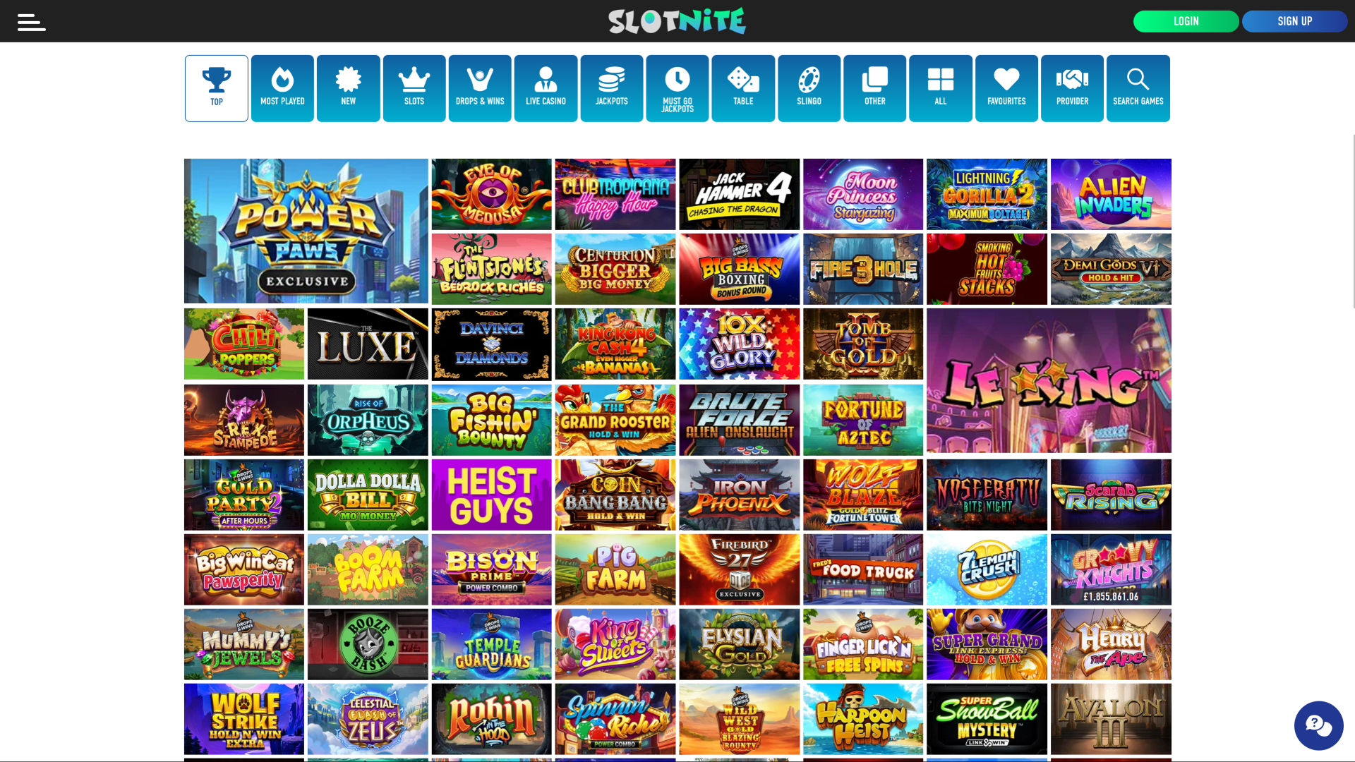 Jeux de bureau de Slotnite Casino