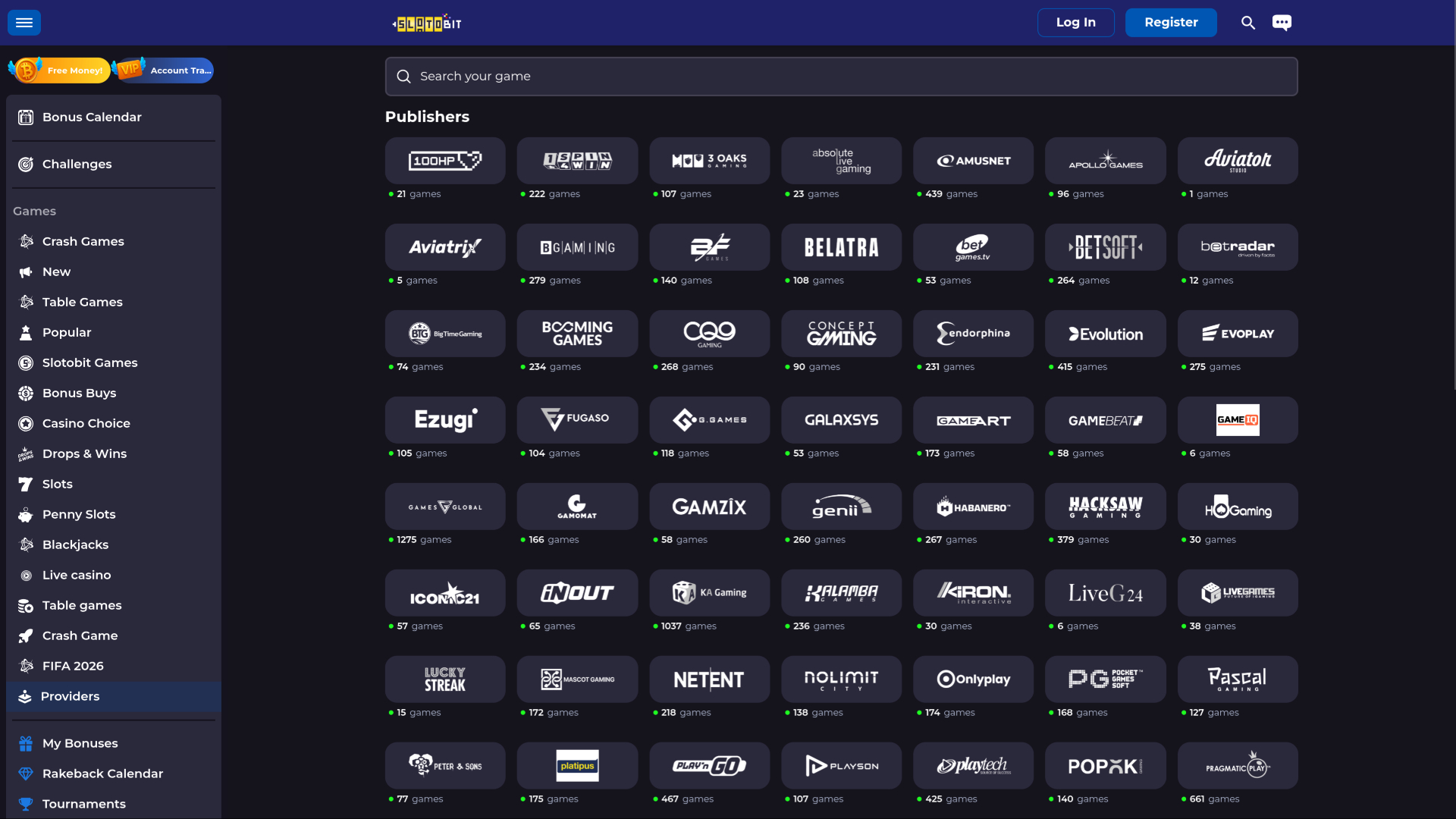 Slotobit Casino Desktop Game Developers