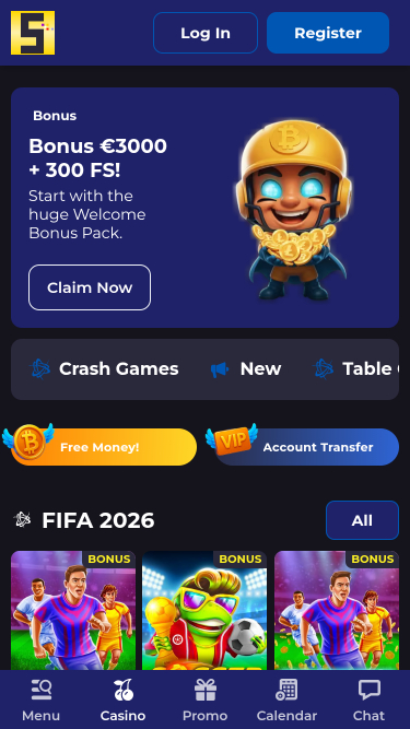Slotobit Casino Mobile Homepage