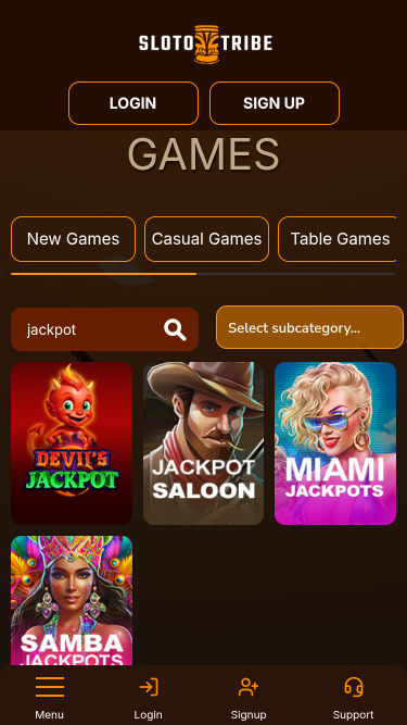 SlotoTribe Casino Mobile Jackpot