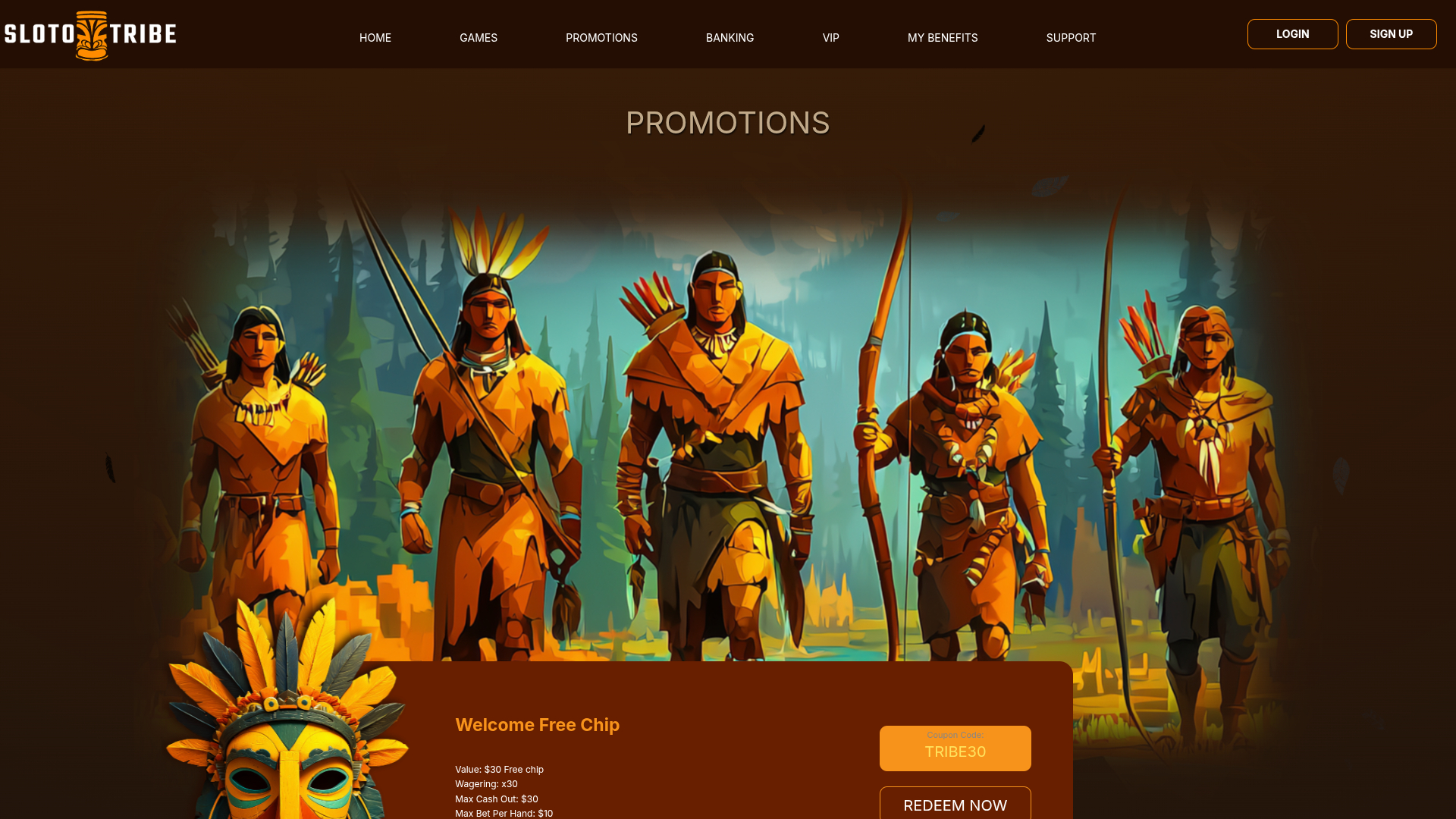 SlotoTribe Casino Desktop Promotions