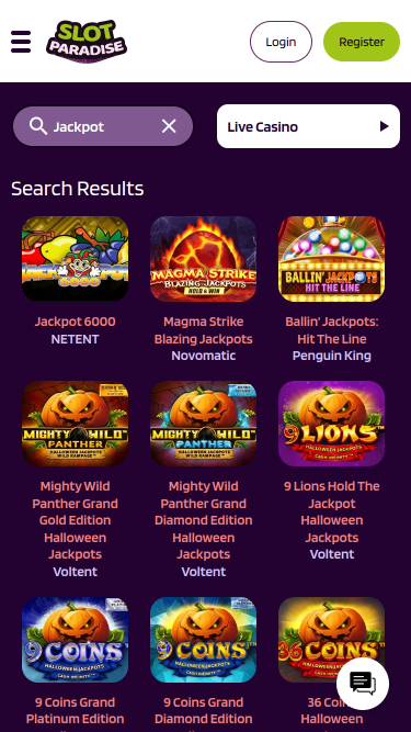 SlotParadise Casino Mobile Jackpot